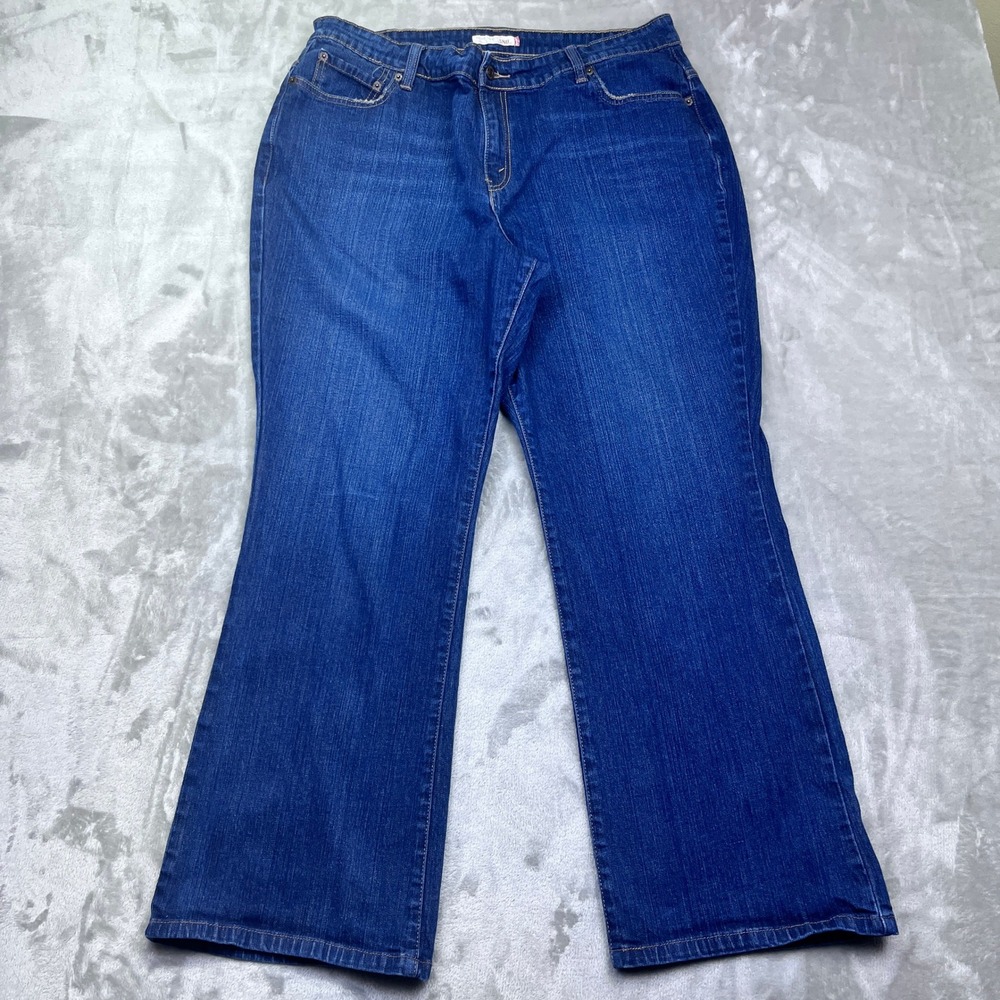 Levi's 580 Bootcut‎ Jeans Women's 20W Fits 36" Short Dark Wash Denim Classic